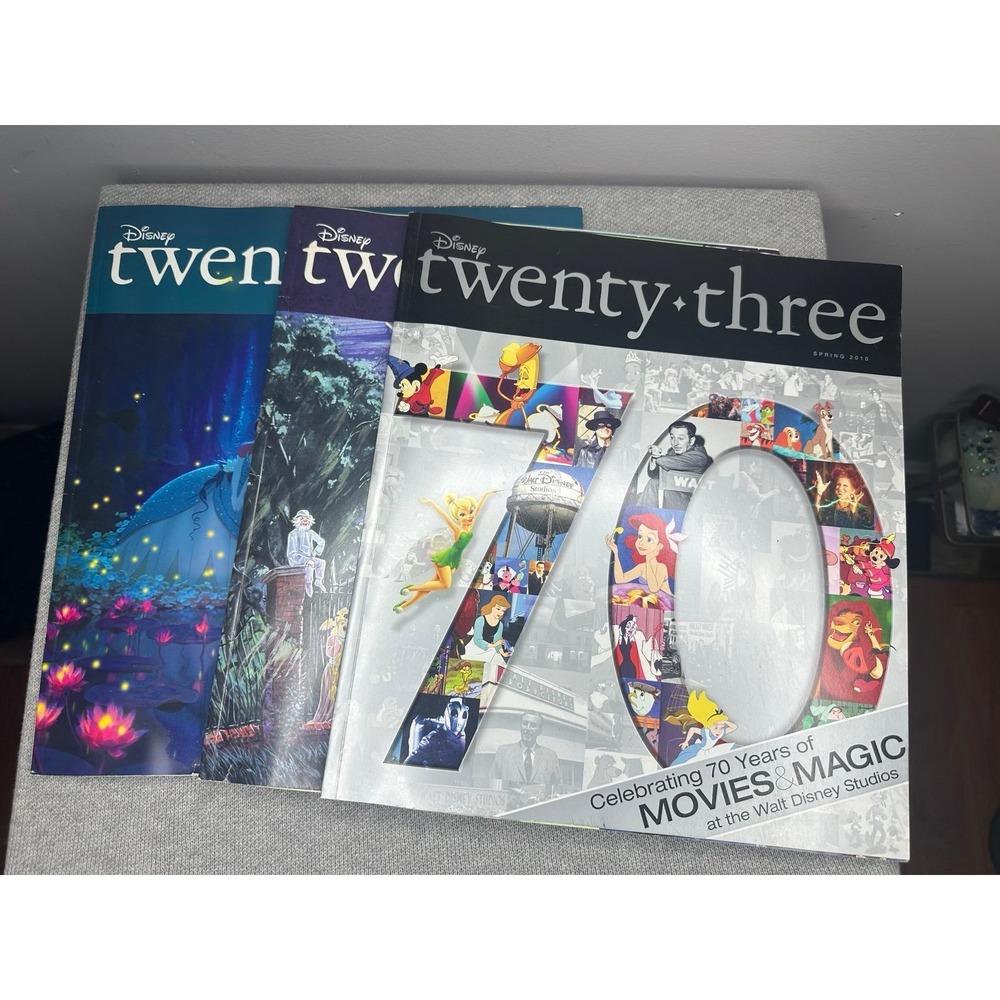 3 Disney Magazine Twenty Three 2009-10 Haunted Mansion Princess and Frog + 70th
